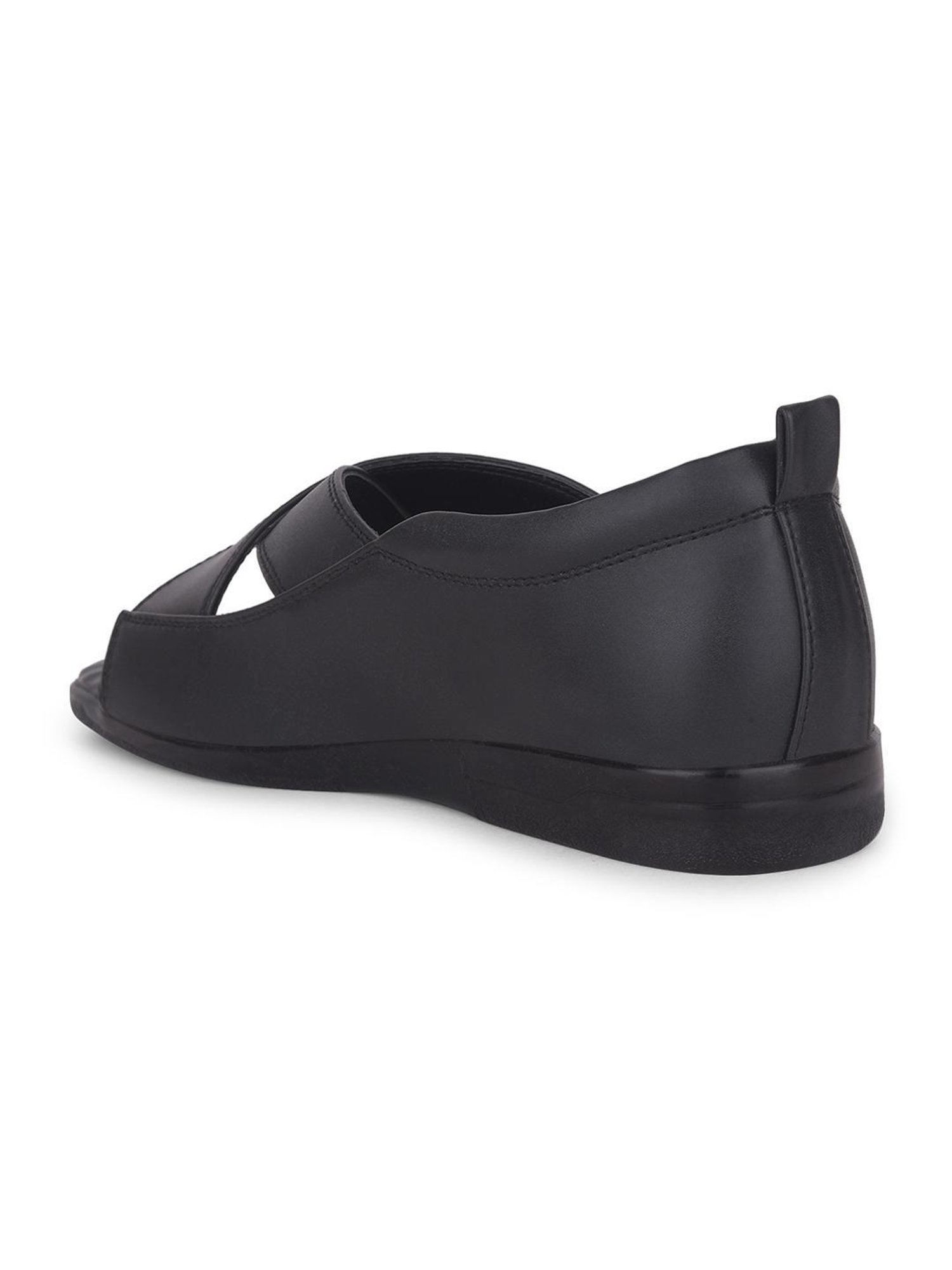 Coolers by Liberty Men's Black Cross Strap Sandals