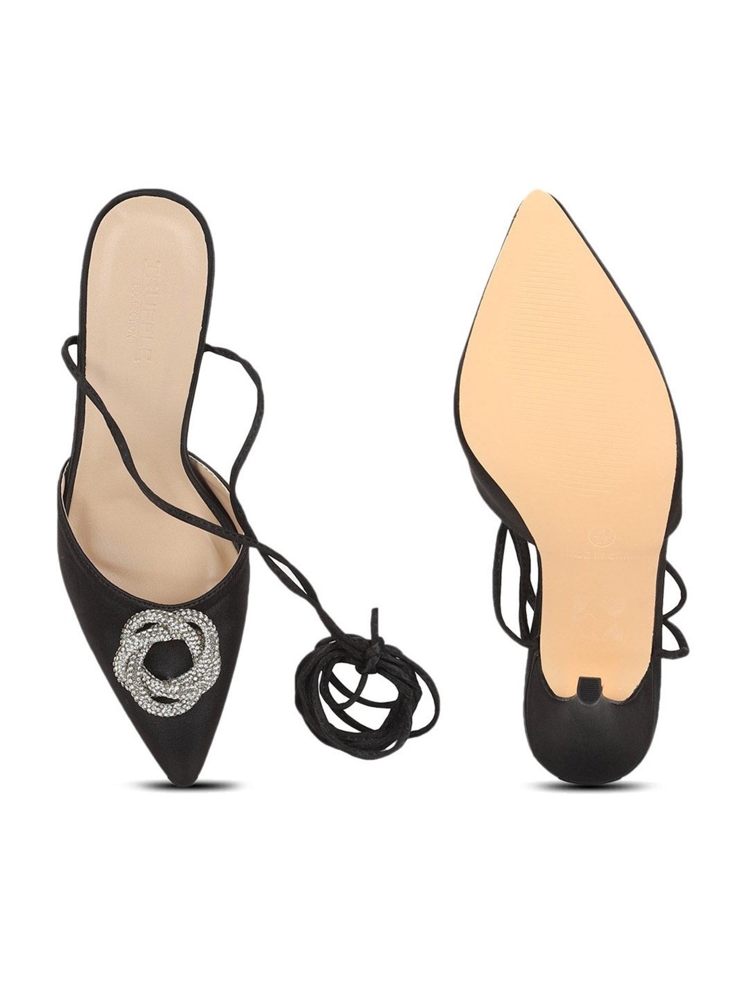 Truffle Collection Women's Black Gladiator Stilettos