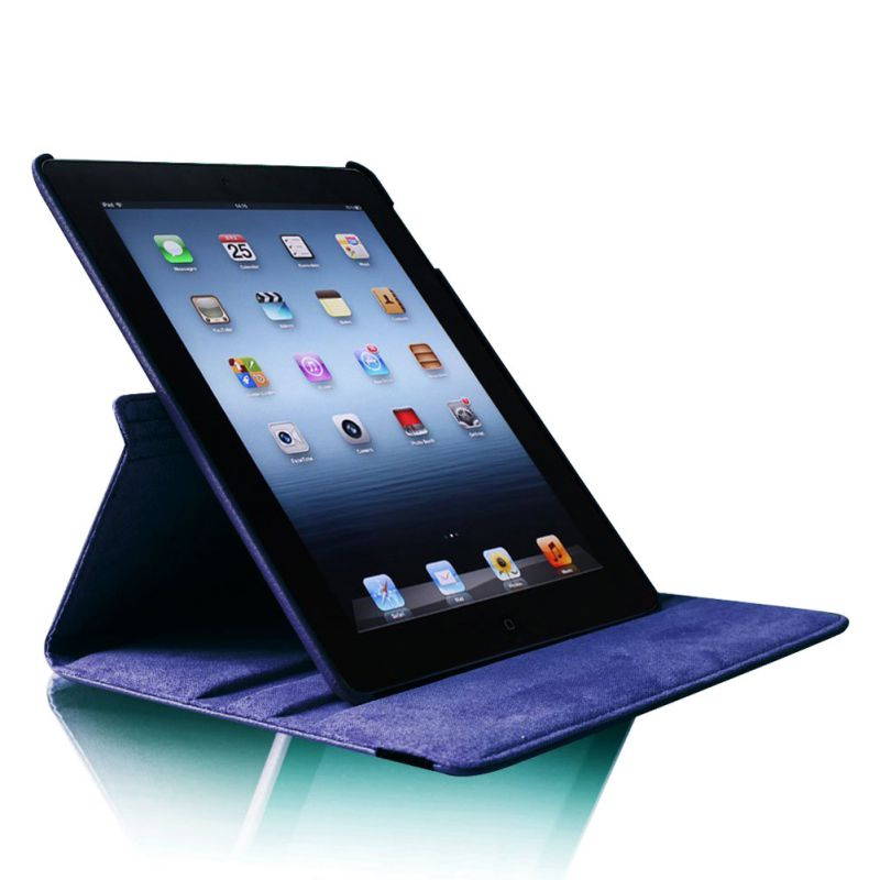 Fullbell Apple iPad 2/3/4 Case - 360 Degree Rotating Stand Smart Case Cover for iPad with Retina Display (iPad 4th Generation), the new iPad 3 & iPad 2 (Automatic Wake/Sleep Feature) - Black