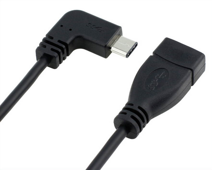 USB3.1 Type-C cable  90&deg; scoliosis Type C Male to Micro USB Female Data Cable Type-C  / AF OTG function more stable data transmission for  as Macbook 12inches,Nokia N1 Pad and More