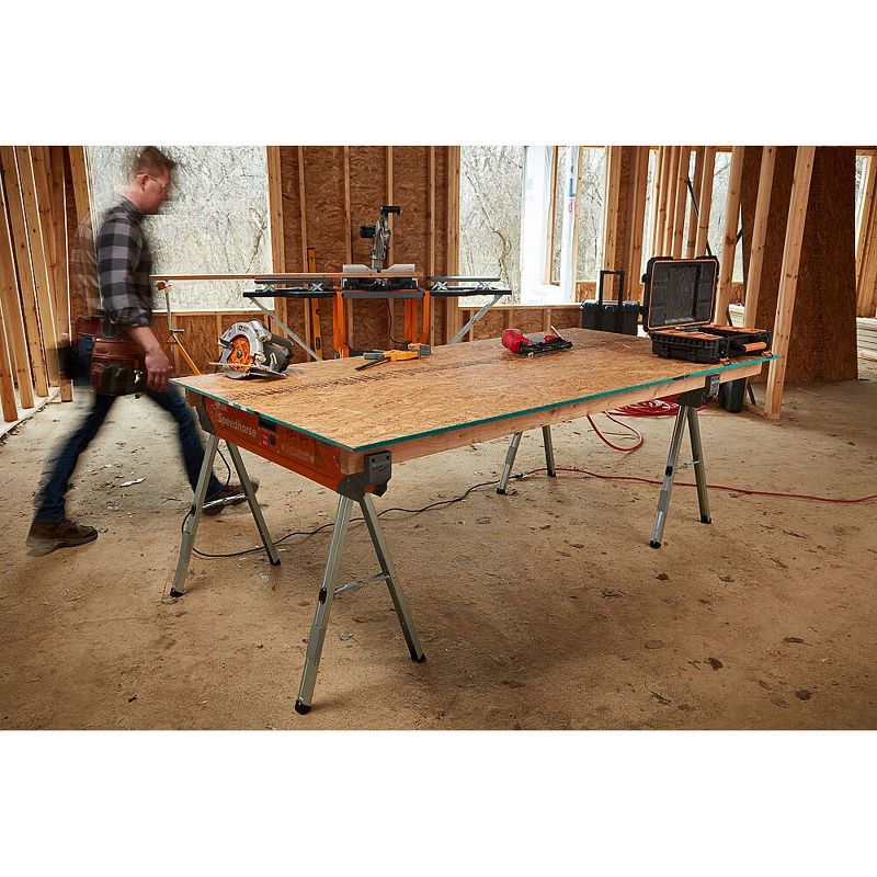 Bora Tool PM-4500 Speedhorse Contractor Grade Durable Portable Sawhorse, Orange