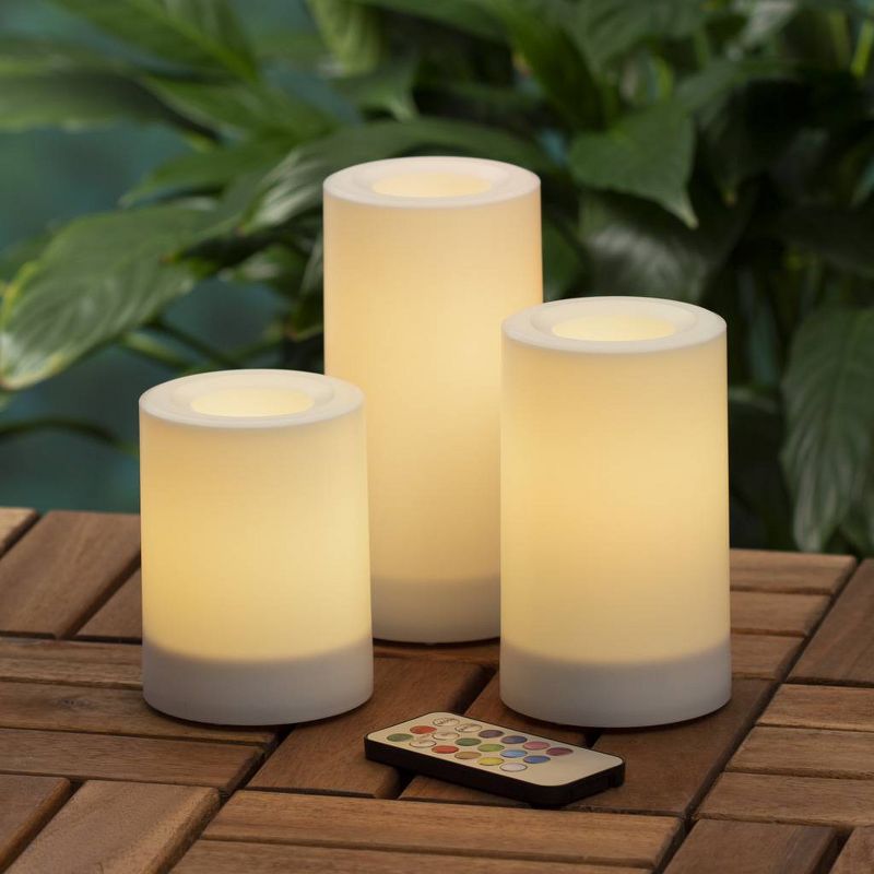 Outdoor Flameless LED Candle Color Changing with Remote - Sterno Home