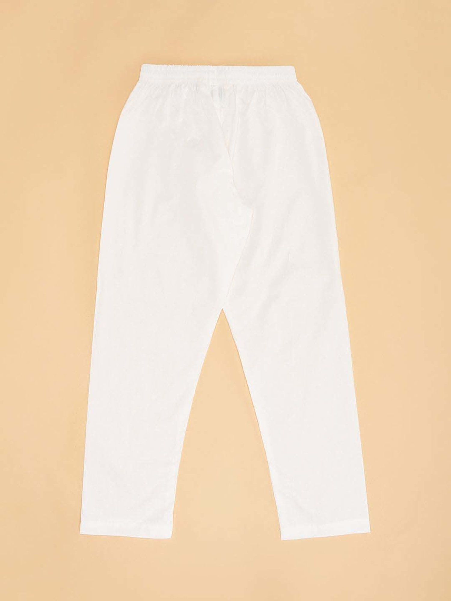 Fourfolds Boys Blue & White Solid Full Sleeves Suit Set