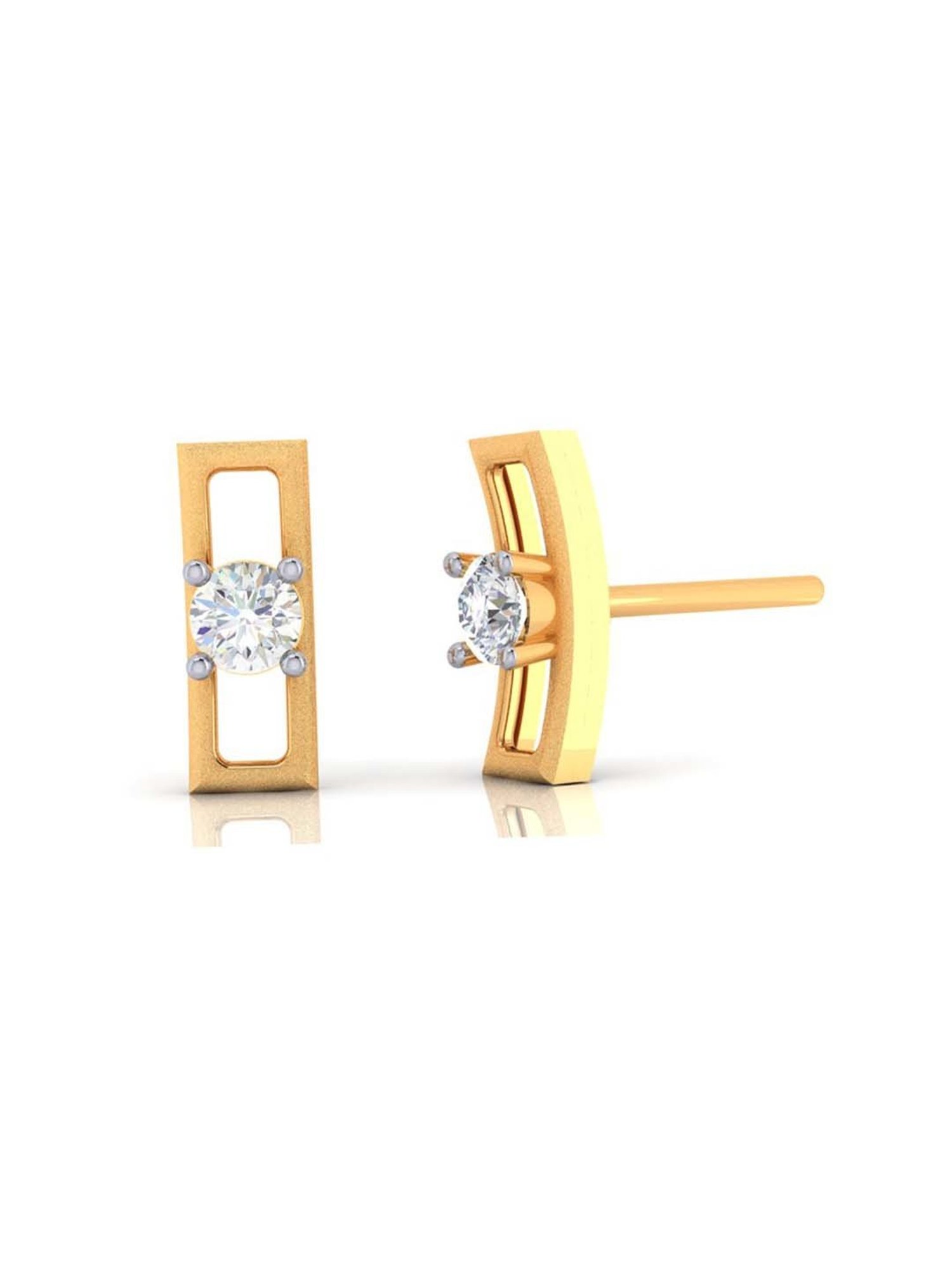 P.C. Chandra Jewellers 18 kt Gold & Diamond Earrings