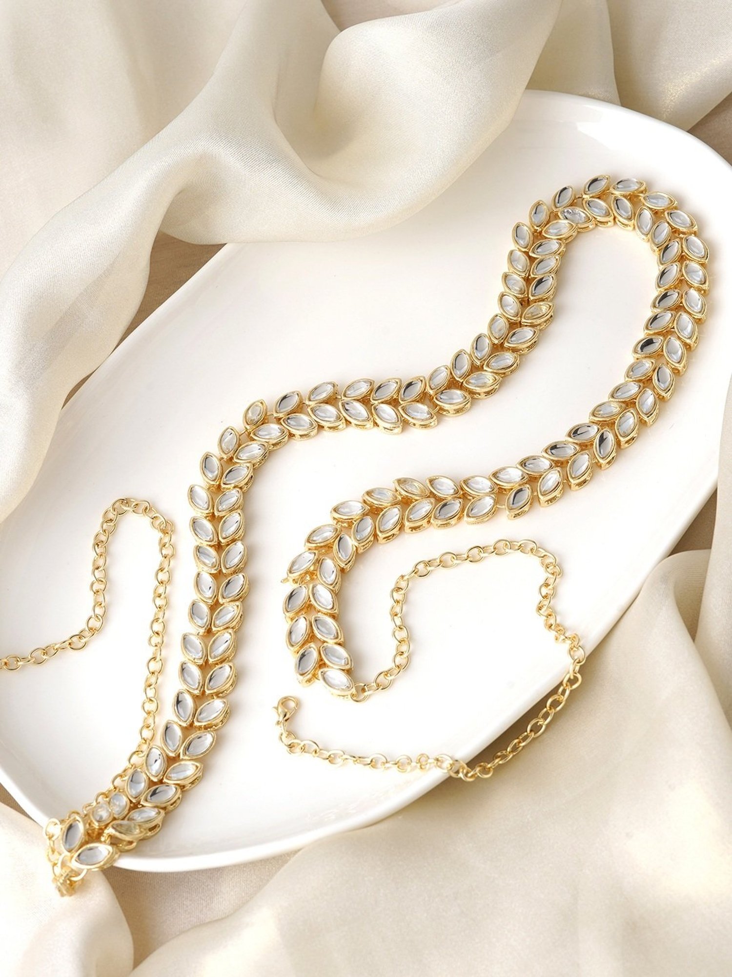 Teejh Jasvi Mirror White Waistband for Women