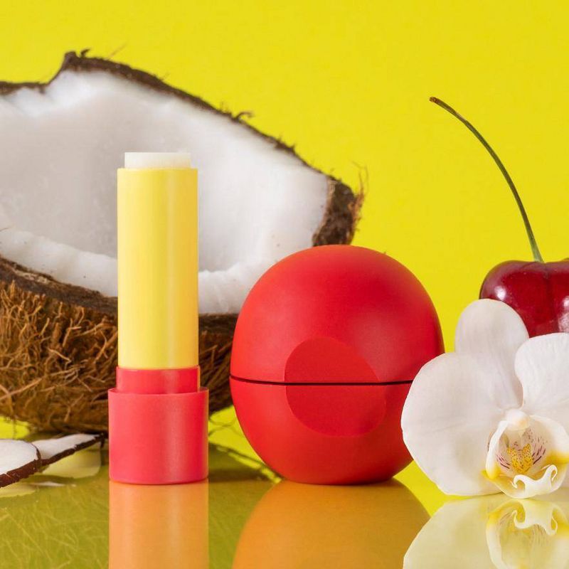 eos Super Soft Shea Stick and Sphere Combo Lip Balm - Coconut Milk and Cherry Vanilla - 0.39oz