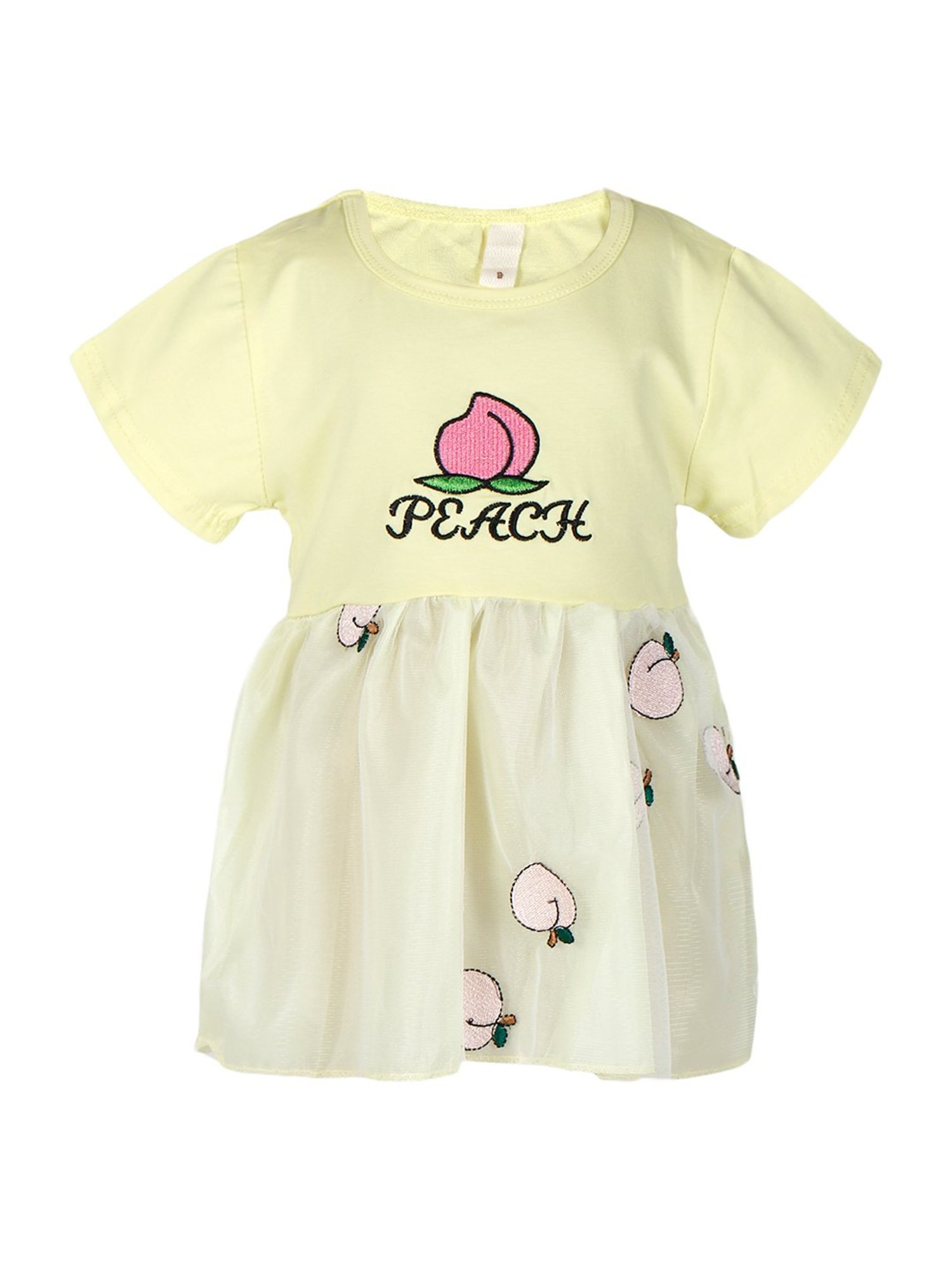 Passion Petals Kids Yellow Printed Dress