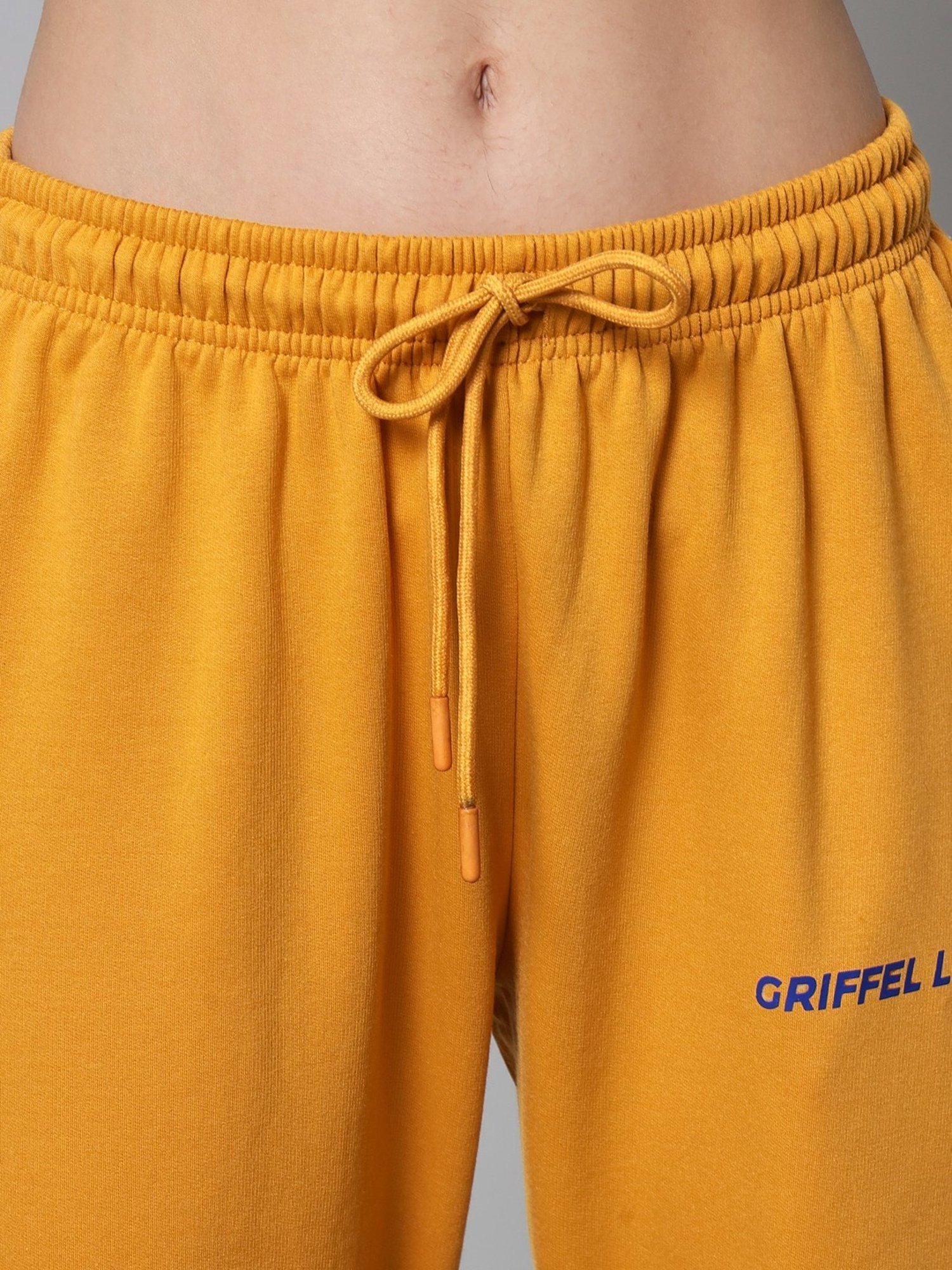 GRIFFEL Yellow Printed Track Pants
