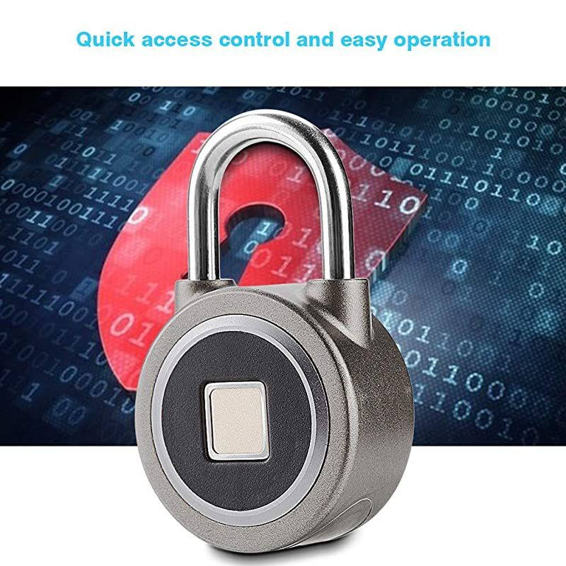 Padlock, Bluetooth Lock, APP, IP65 Waterproof, Smart Padlock with Keyless Biometric Suitable for Gym, Sports, Bike, School, Cabinet, Garage and Storage