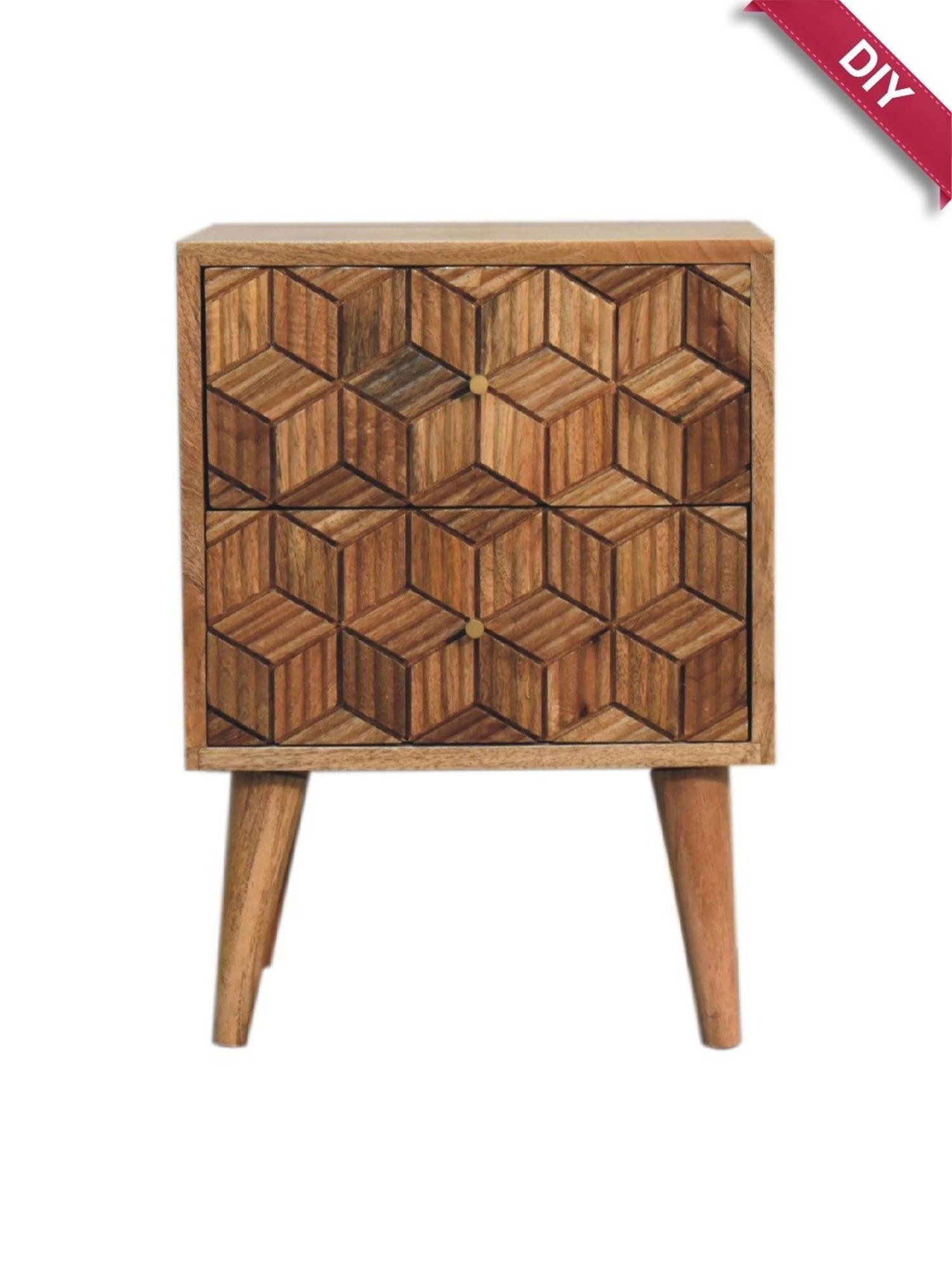 Sleepyhead Ally Teak Brown Sheesham Wood Bedside Table