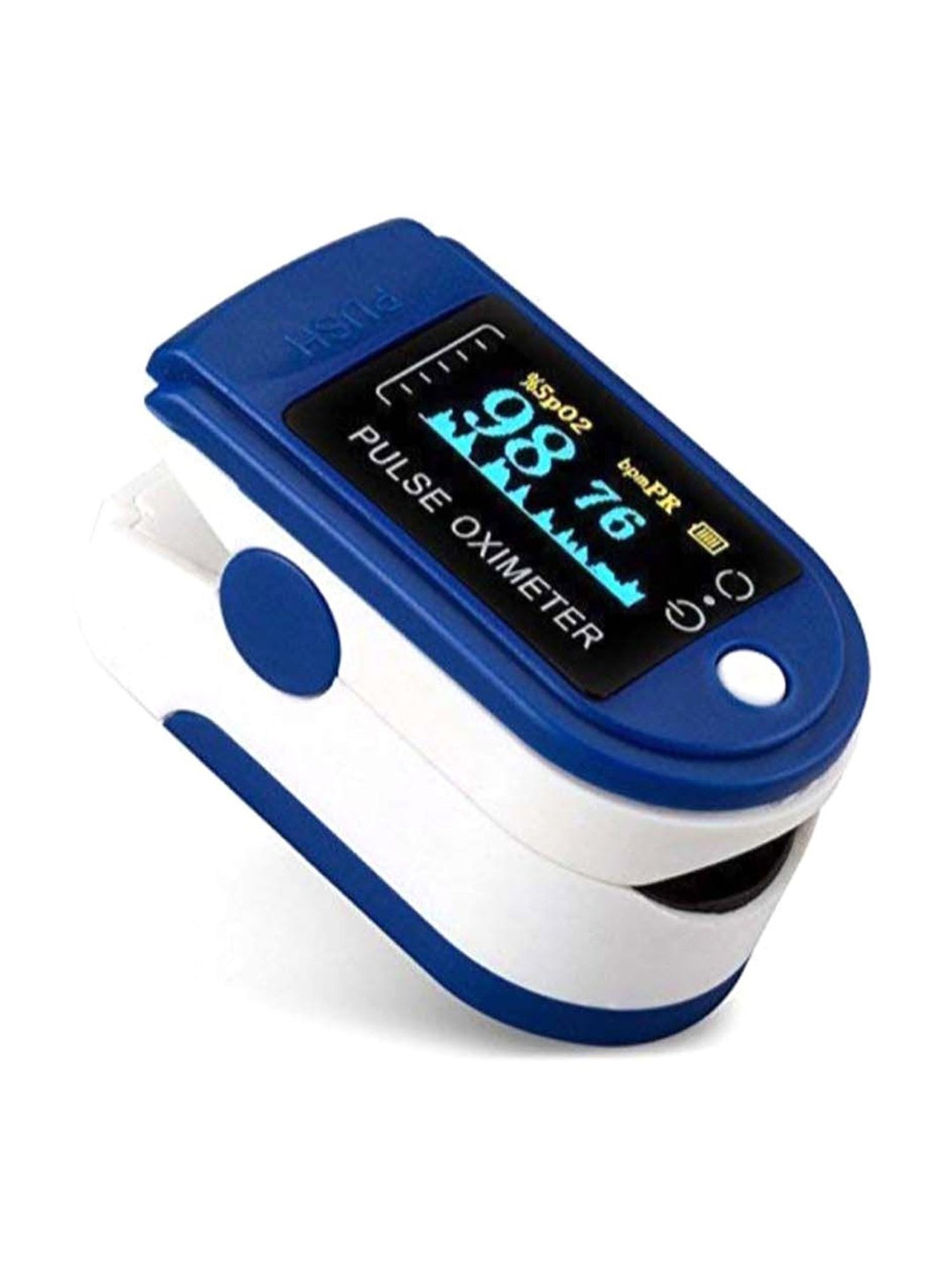 HomePro Fingertip Pulse Oximeter with OLED Display - Pack of 2 (White/Blue)