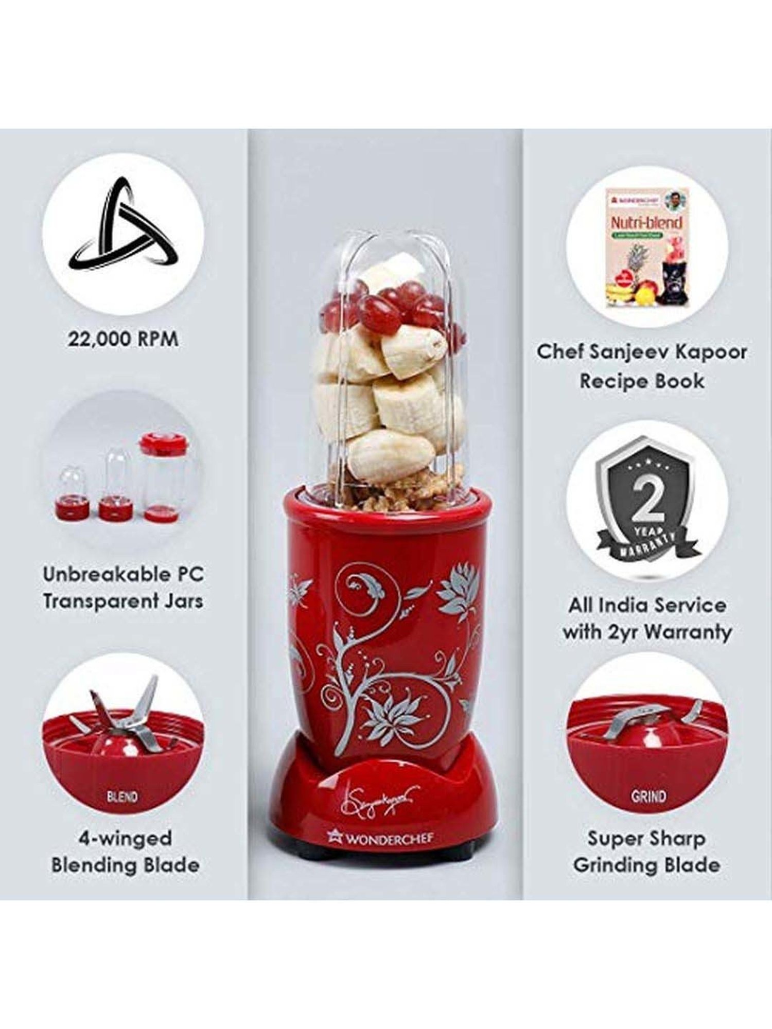 BLACK+DECKER BXCJ0101IN Citrus Juicer 30 Watt 1L (White)