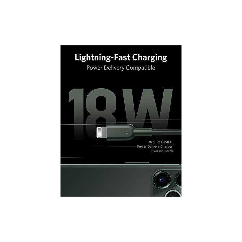 iPhone 11 Pro Charger  Midnight Green USB C to Lightning Cable 6ft Apple MFi Certified Powerline II for iPhone 1111 Pro 11 Pro MaxXXRXS Max Supports Power Delivery