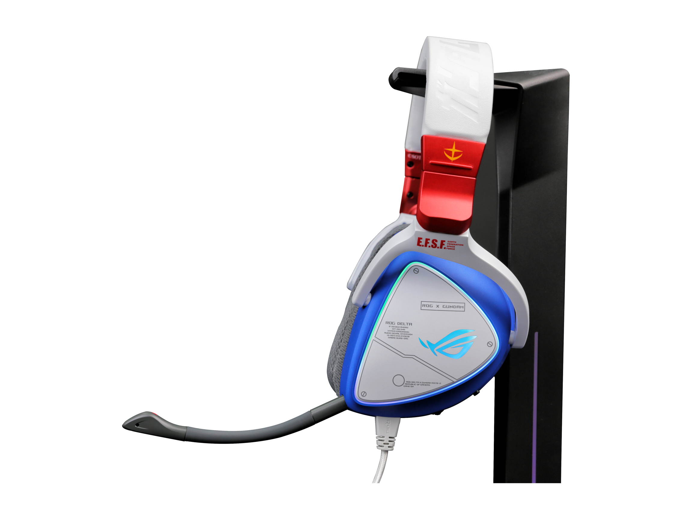 ASUS ROG Delta GUNDAM EDITION Gaming Headset (Limited Edition, AI Noise-Canceling Mic, Hi-Res ESS 9281 QUAD DAC, USB-C, AURA Sync, Lightweight, Compatible with Laptop, Consoles, and Smart Devices)