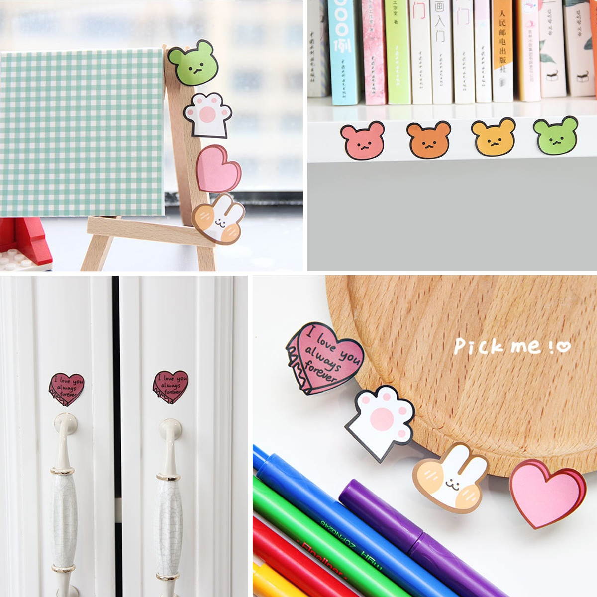 Lovely Cartoon Pattern Sticker Simple Color Gradient Round Sealing Sticker Decoration Sticker for DIY Decoration Journals Scrapbooks