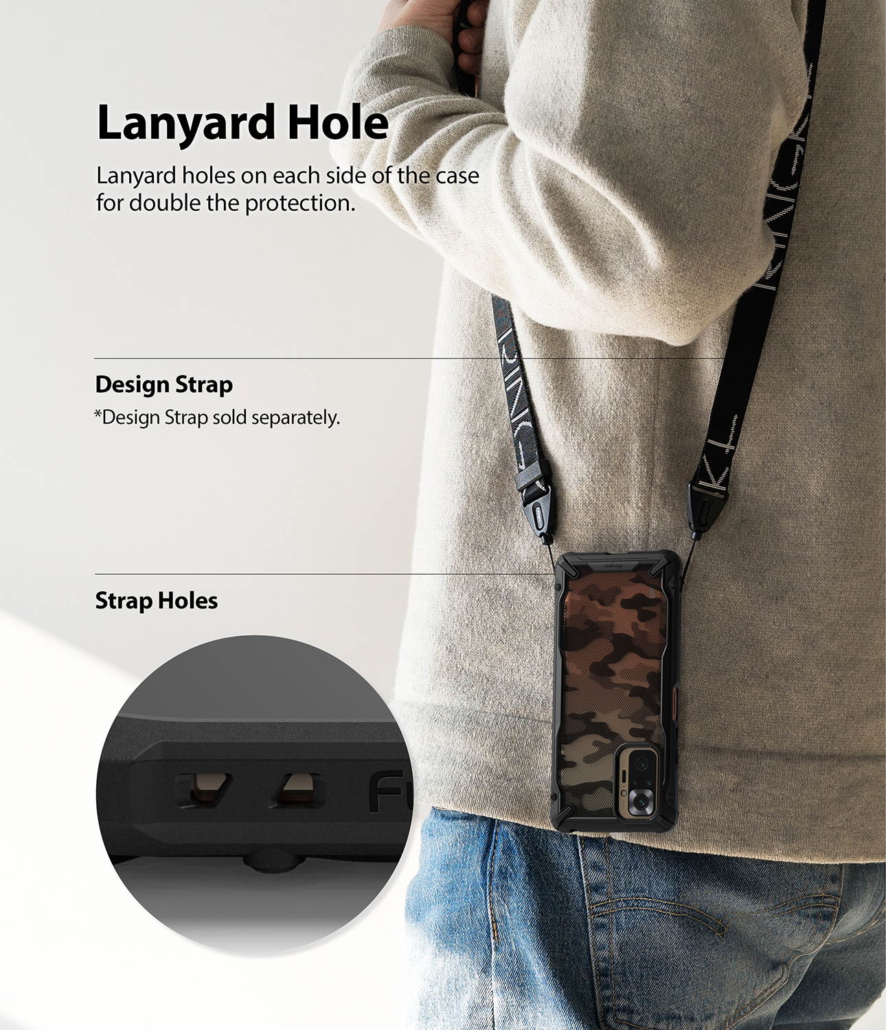 Ringke Fusion-X Compatible with Xiaomi Redmi Note 10 Pro, Redmi Note 10 Pro Max Case, Shockproof Rugged TPU Bumper Cover - Camo Black