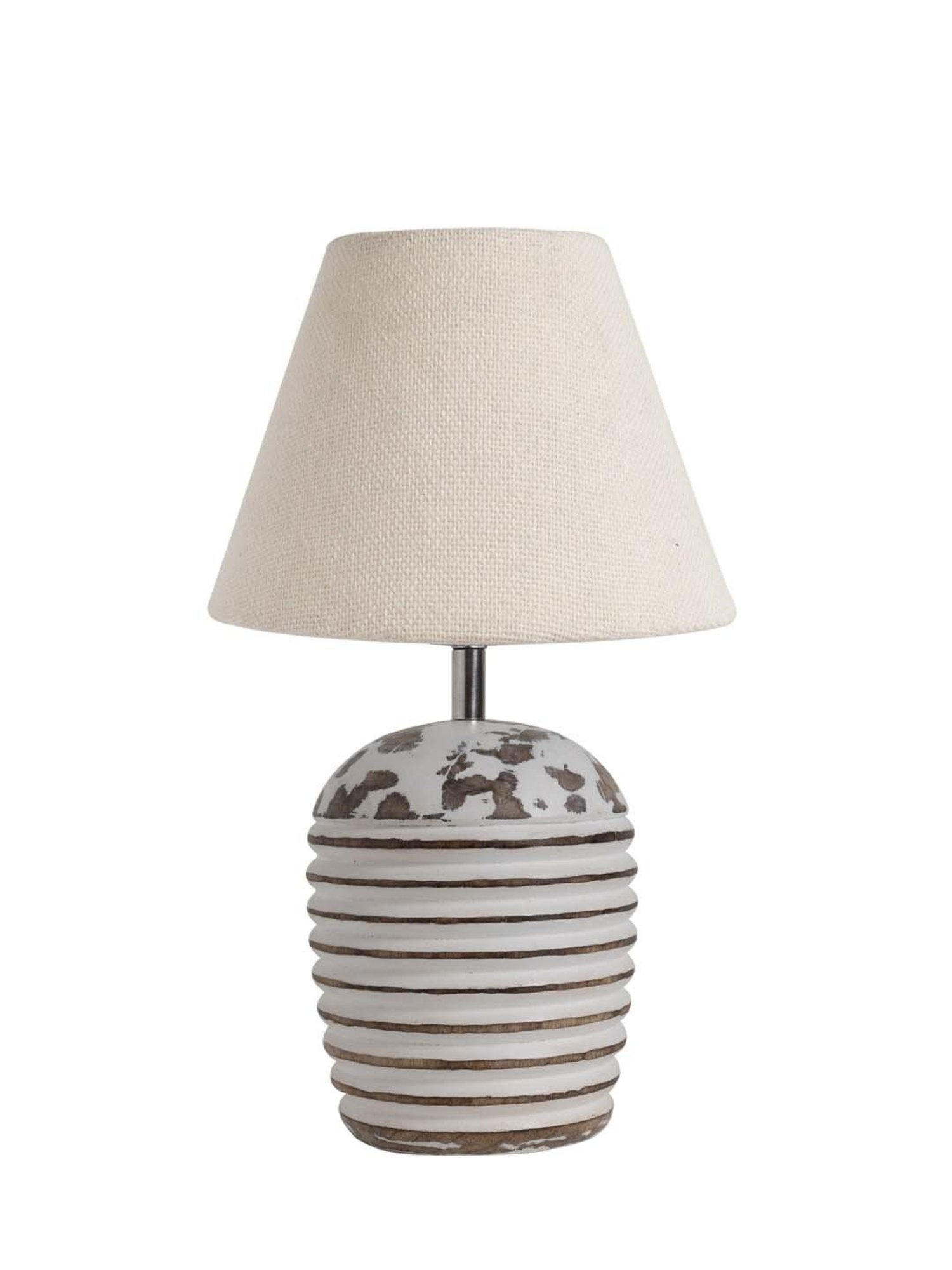 Homesake 'Modern' White Wood Table Lamp with Base - Set of 1