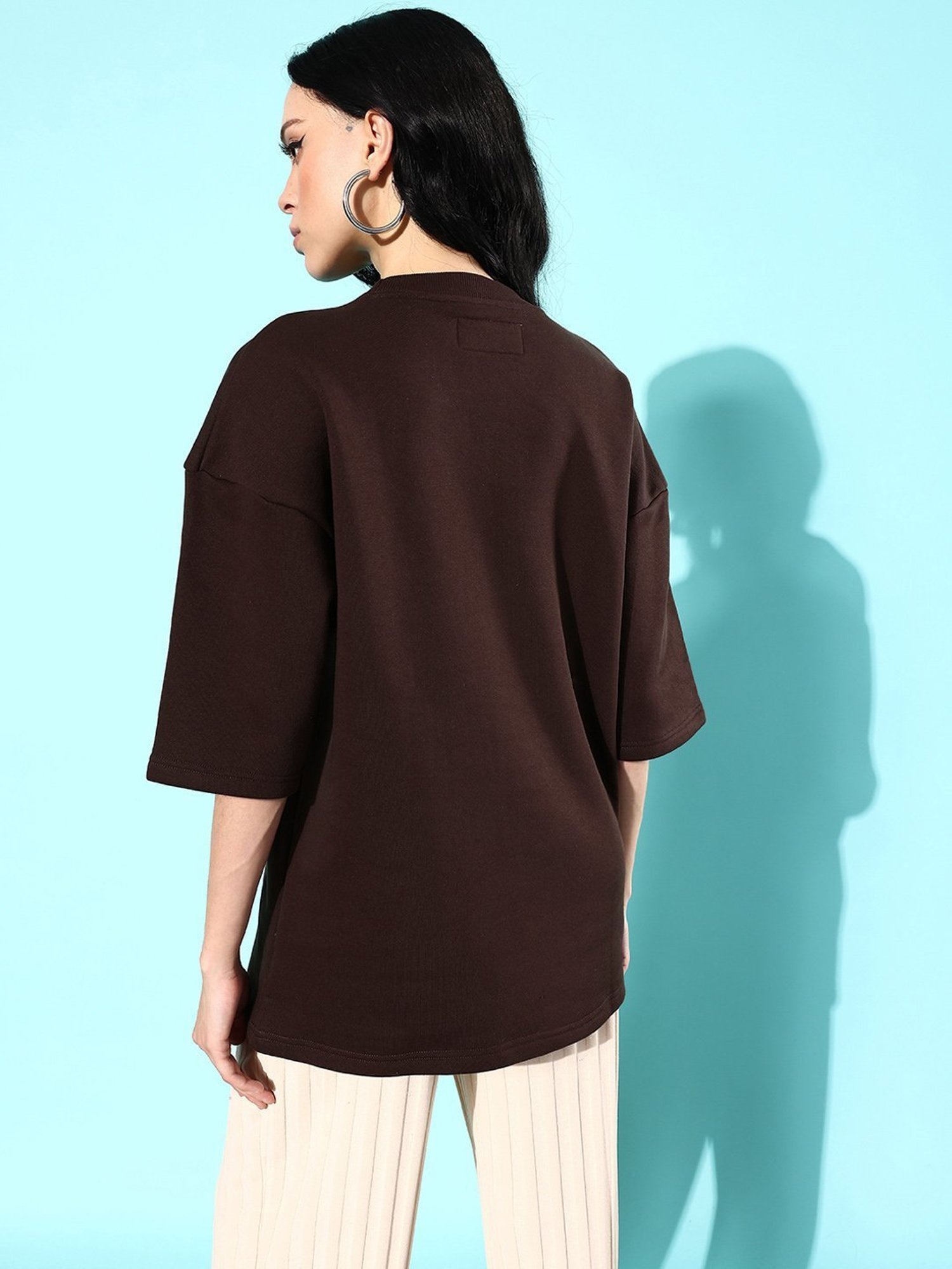Difference of Opinion Brown Fleece Oversized Sweatshirt