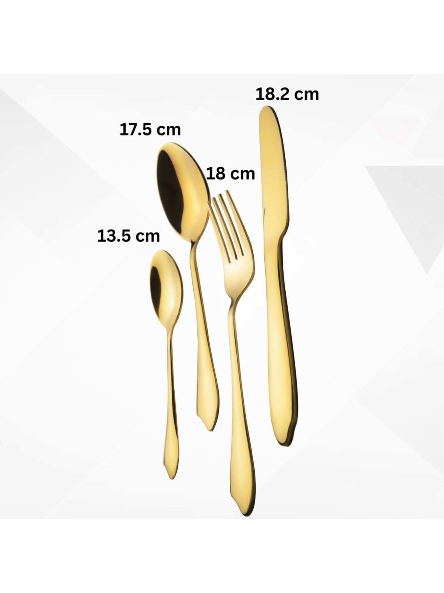 FnS Palma Gold Stainless Steel Cutlery - Set of 24