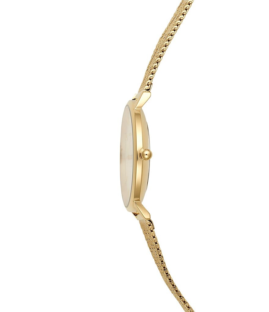 REBECCA MINKOFF Major Gold Tone Pressed Mesh Watch