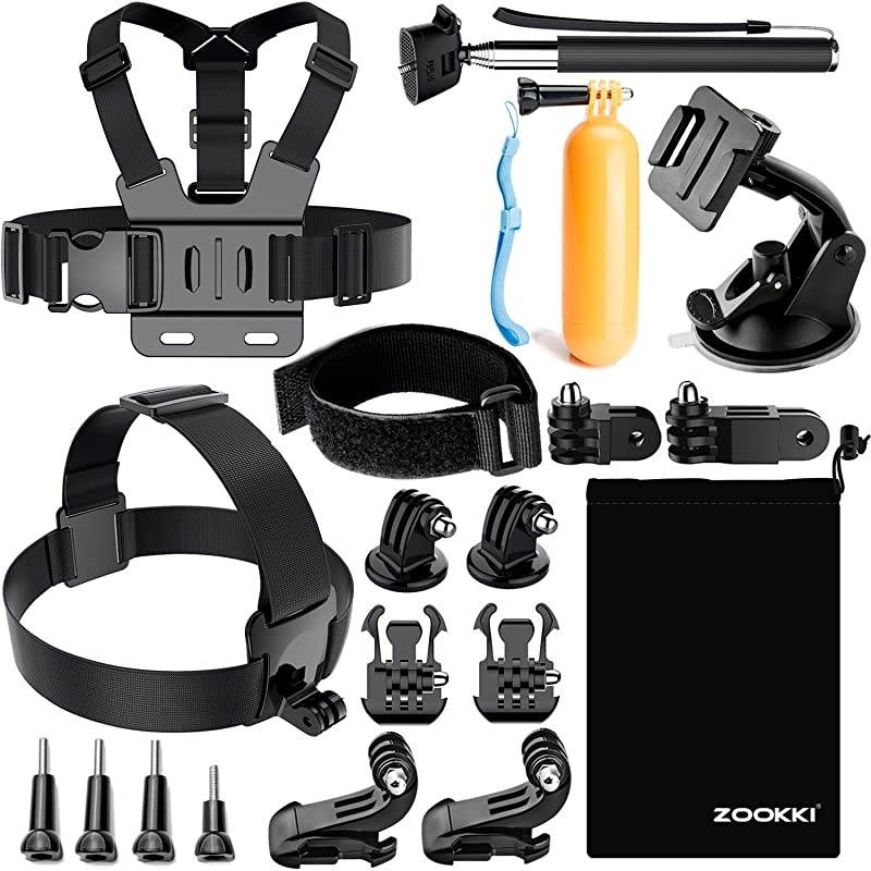 Accessories Kit for Gopro Hero 7 6 5 4 3 Action Camera Accessories for Xiaomi Yi 4KWiMiUSLightdowDBPOWER Black Silver