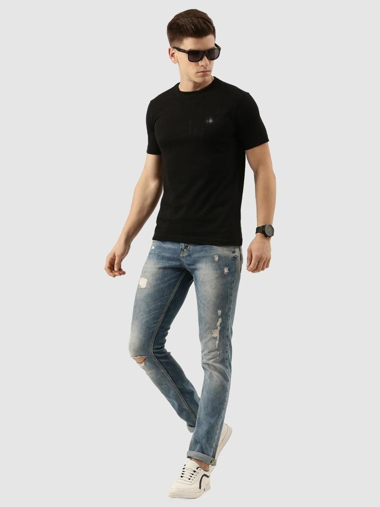 Bene Kleed Black Regular Fit T-Shirt