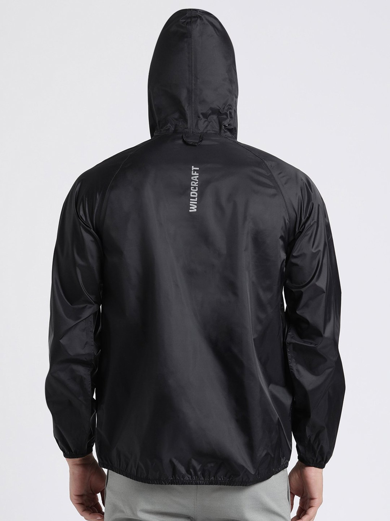 Wildcraft Black Hooded Rain Jacket