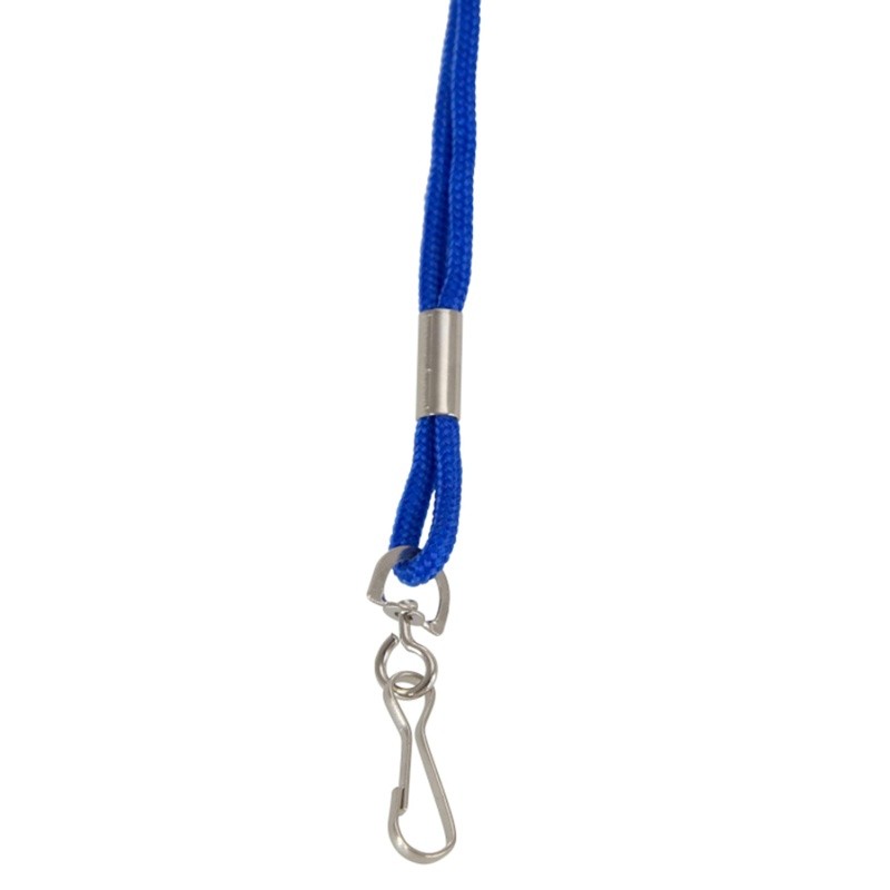 Baumgartens Standard Lanyard With Hook 36" L Nylon Blue 68903