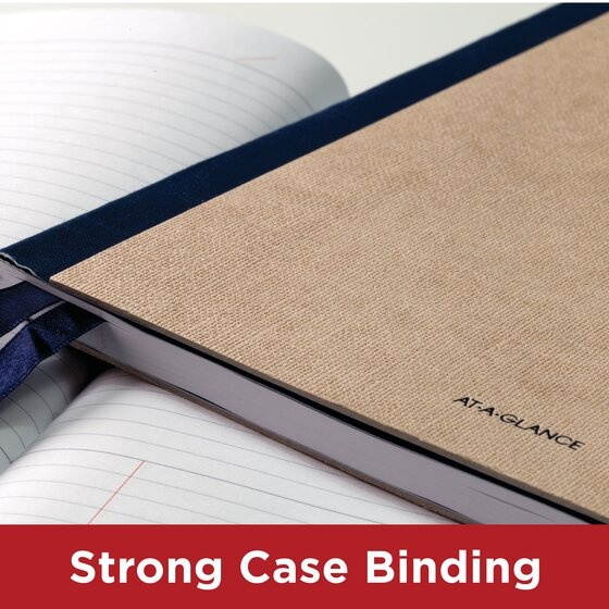 AT-A-GLANCE Signature Collection Casebound Notebook Ruled 80 Sheets 8 14 x 11