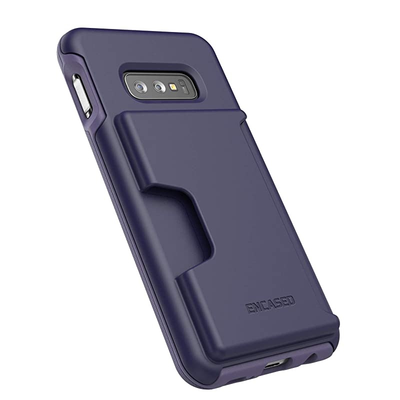 Galaxy S10e Wallet Case Phantom Ultra Durable Cover with Card Holder Slot 4 Credit Card Capacity Purple