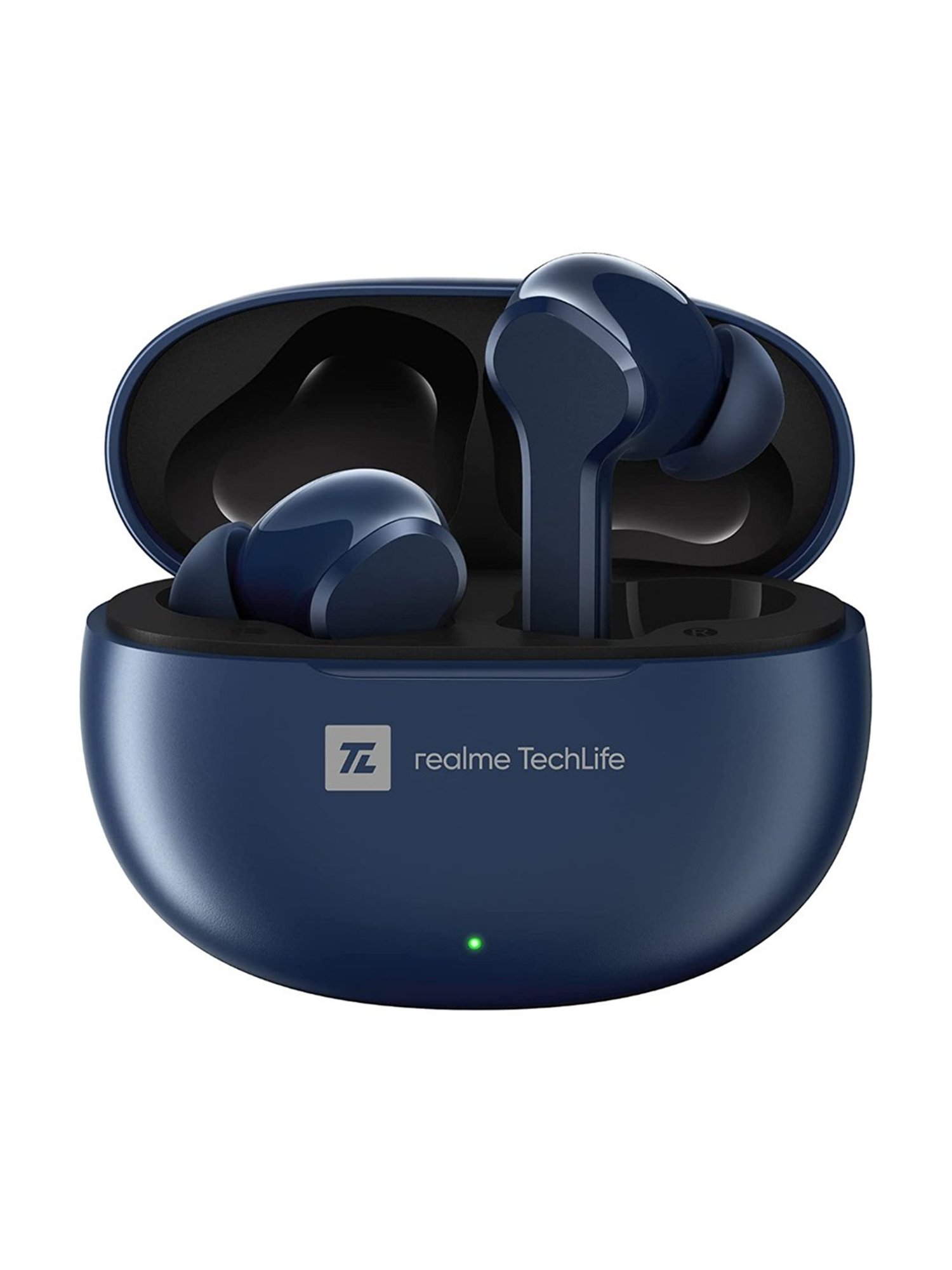 Realme TechLife Buds T100 In Ear Bluetooth Earbuds with AI ENC & 28H Playback (Blue, True Wireless)