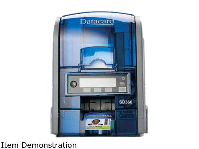Datacard 506339-001 SD260 Dye-Sublimation/Resin Thermal Transfer Card Printer, LCD, Duplex, 300 dpi, 128MB, USB, Ethernet, D3 Board