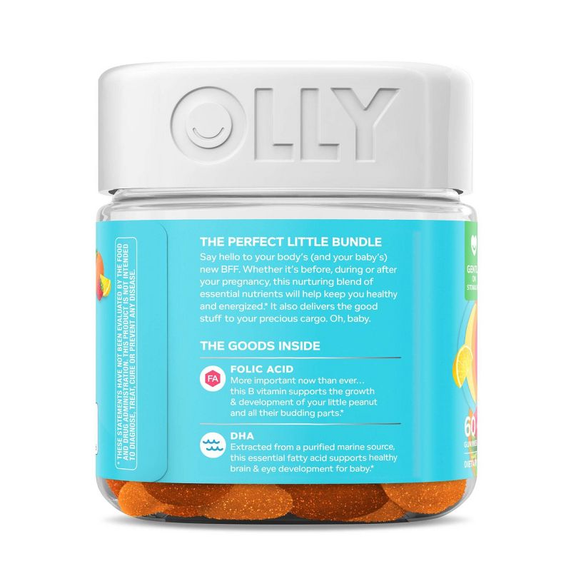 OLLY Essential Prenatal Multivitamin Vibrant Dietary Supplement Gummies - Citrus Berry - 60ct