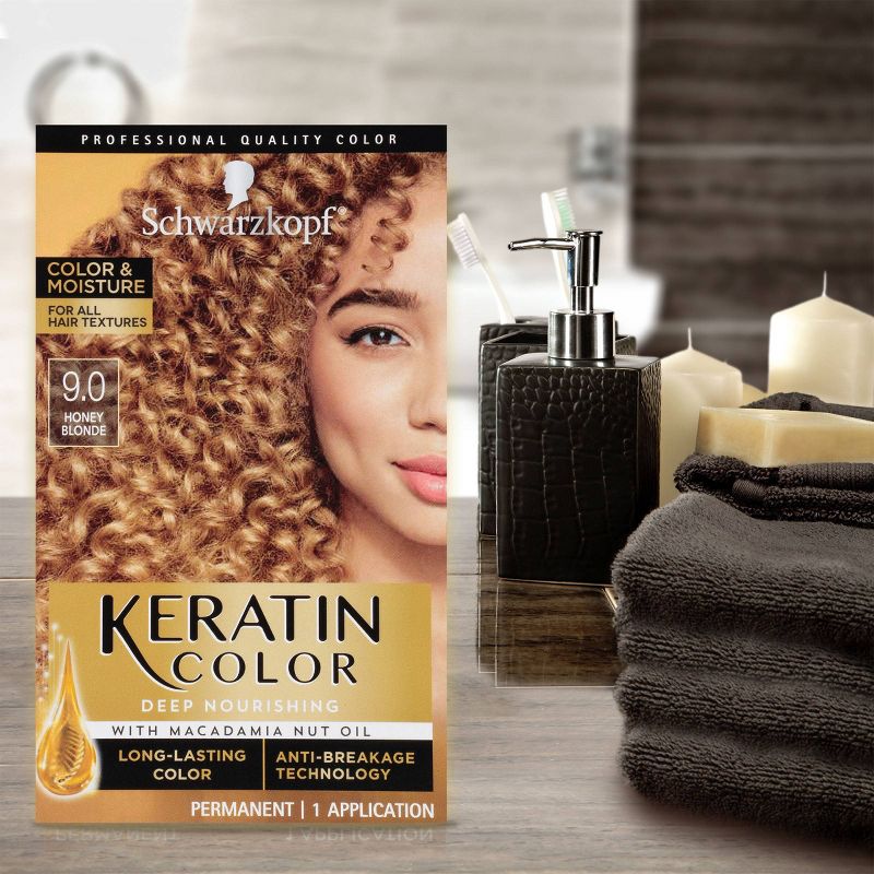 Schwarzkopf Keratin Color Honey Blonde Permanent Hair Color - 6.2oz