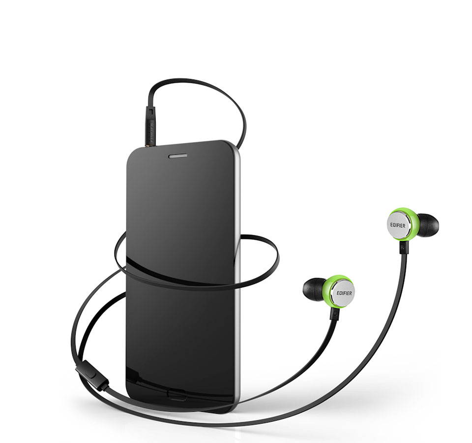 Edifier P293 Earbud Earphone IEM In Ear Monitor Headphone Cellphone Headset with Mic and Remote - Green