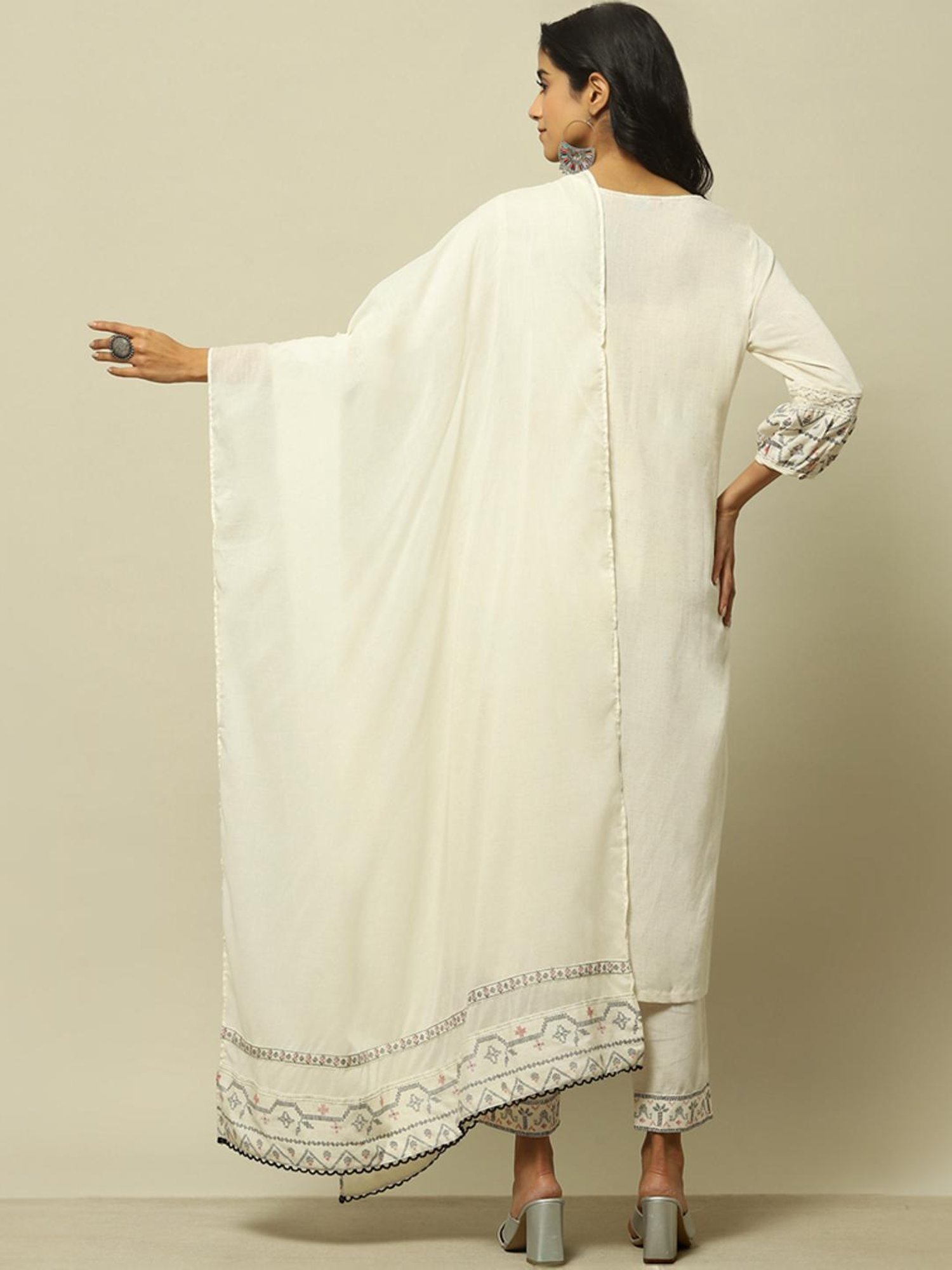 Stylum Multicolor Block Print Dupatta