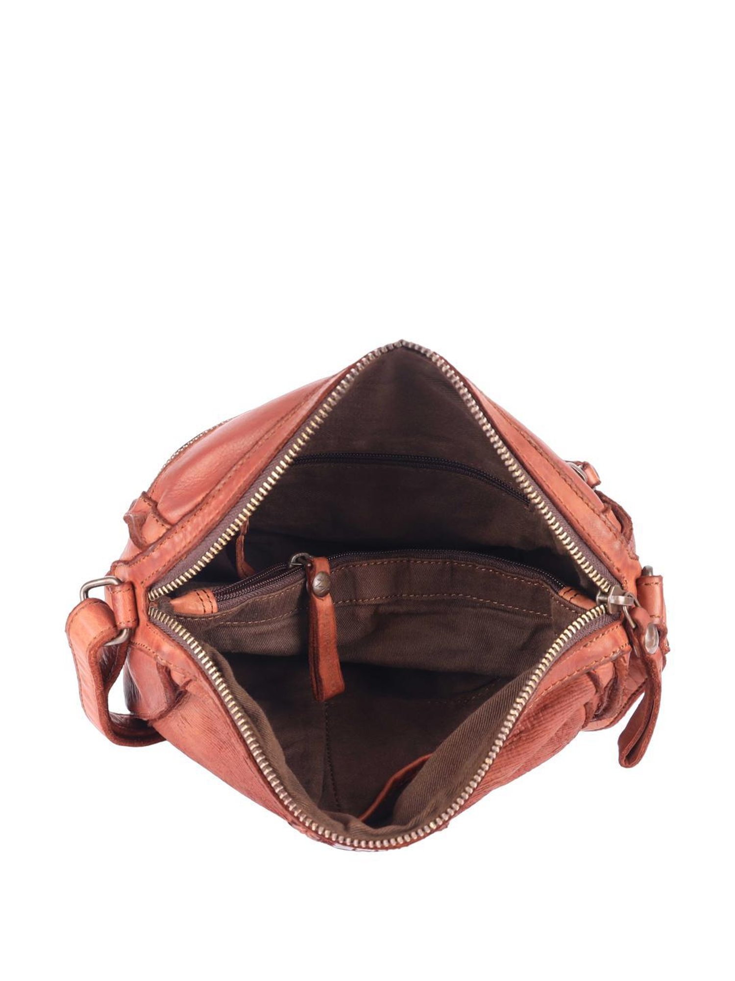 KOMPANERO Estelle Cognac Embellished Medium Sling Handbag