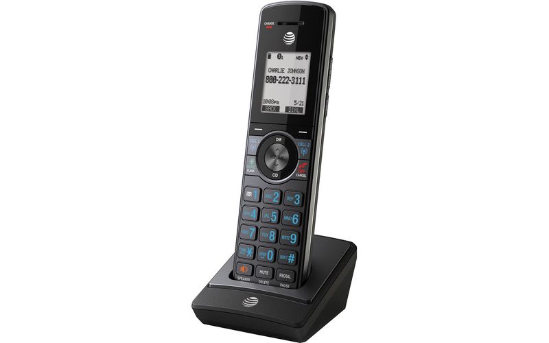 AT&T Connect to Cell Accessory Handset - Cordless - Bluetooth, DECT 6.0 - 4000 Phone Book/Directory Memory - Black