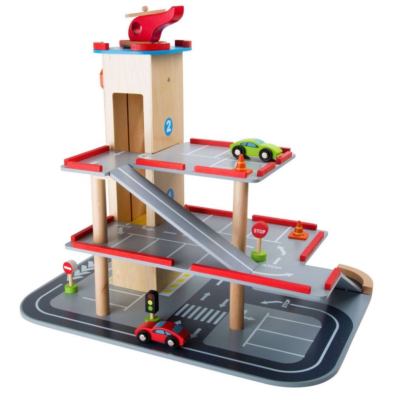 Small Foot Wooden Toys 3 Floor Parking Garage Playset