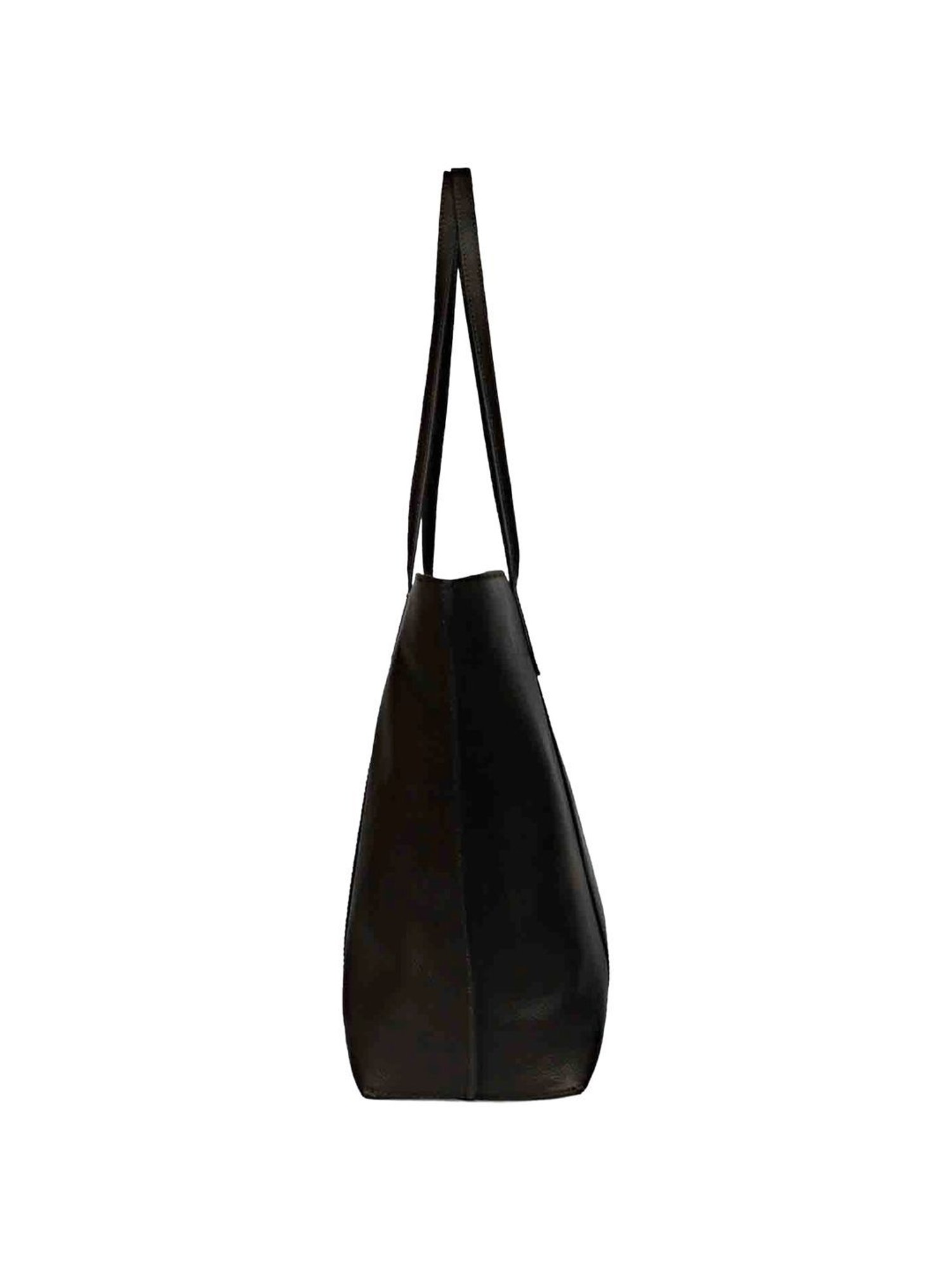 Favore Black Solid Medium Totes