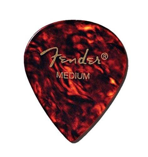 fender 551 shape classic celluloid picks 12 pack for electric guitar, acoustic guitar, mandolin, and bass, 551  thin, multicolor tortoise shell