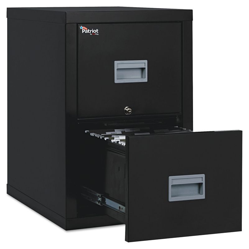 Fireking Patriot Insulated Two-Drawer Fire File 17-3/4w x 25d x 27-3/4h Black 2P1825CBL