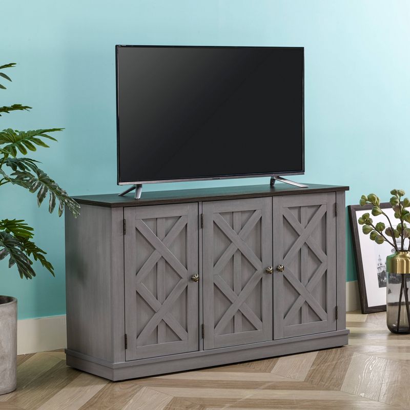 TV Stand for TVs up to 55" Gray - Home Essentials