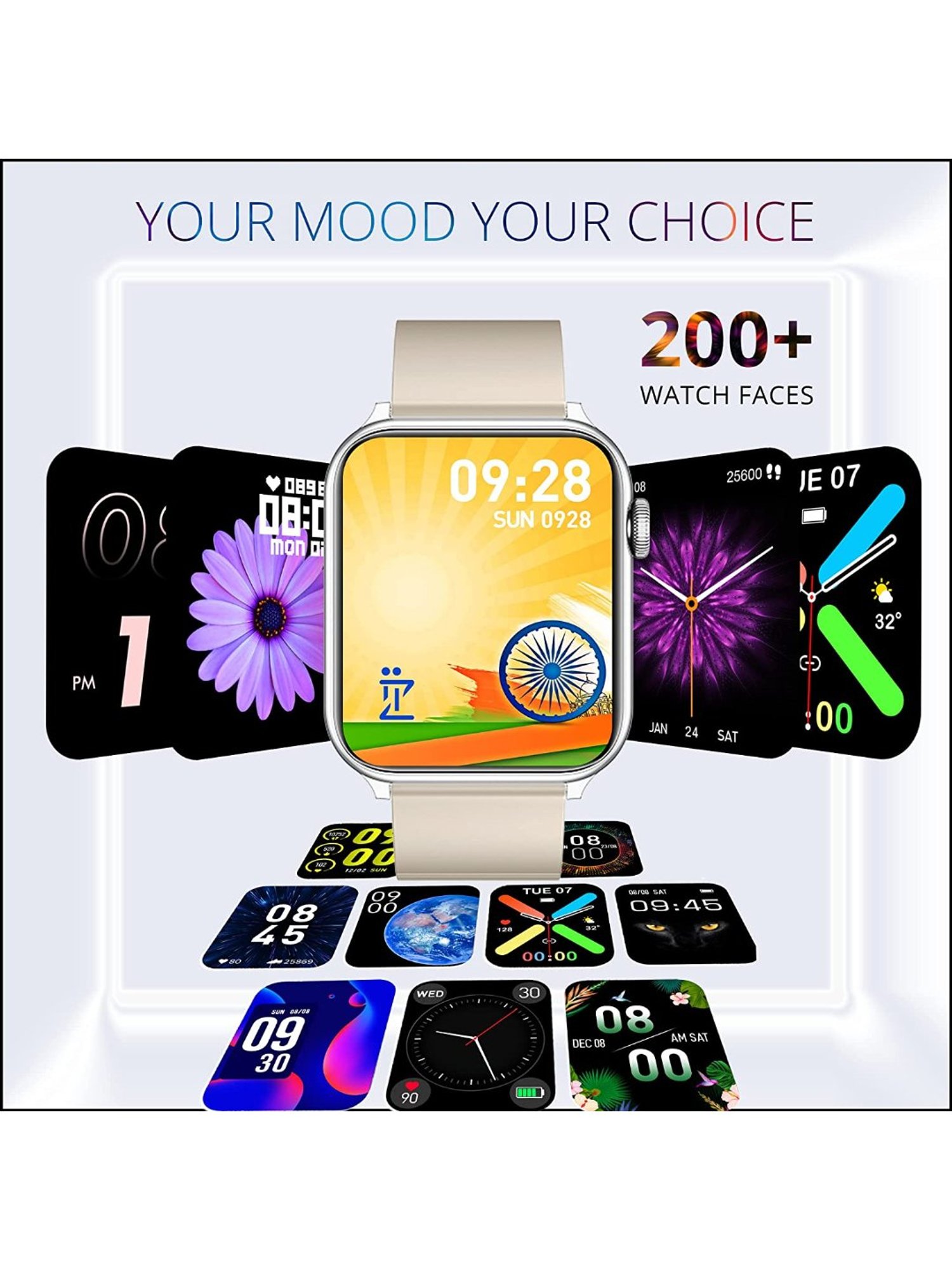 IZI Prime 1.78 inch 650 NITS Retina Amoled BT Calling Smartwatch (Starlight Gold)