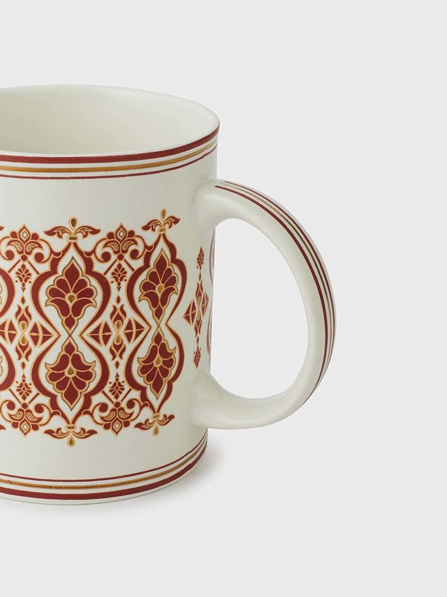 Fabindia Chitra Red Ceramic Monotone Mug (270 ML)