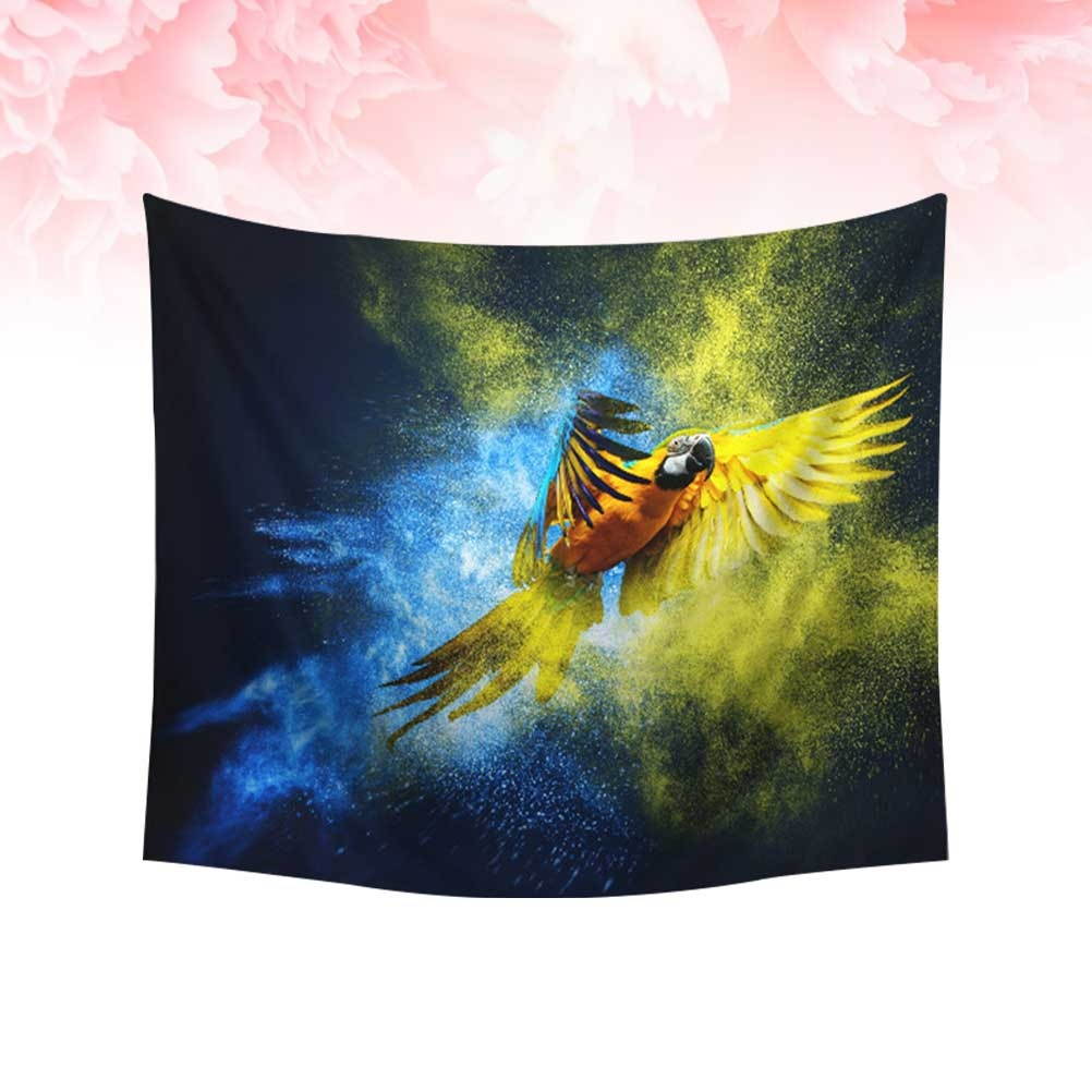 1PC 150x130cm Bird Pattern Tapestry Parrot Digital Wall Hanging Polyester Backdrop Decor for Home (Pattern 1)