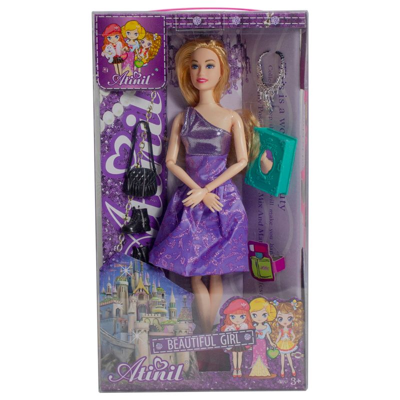 Northlight Set of 2 Play Dress Up Diva Fashion Girls with Multiple Accessories 11"