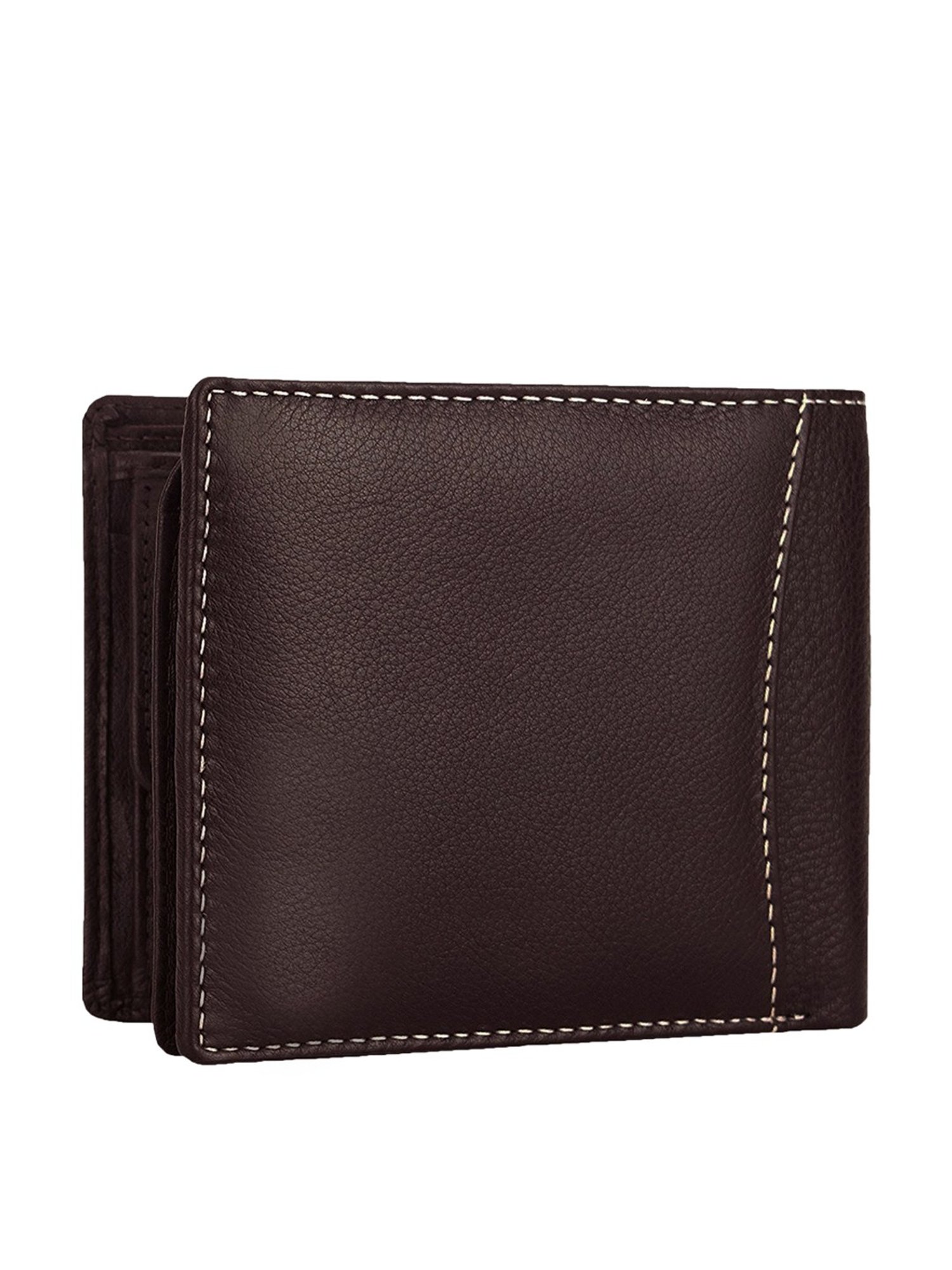 SCHARF Dark Brown Leather Reversible Belt With Wallet for Men