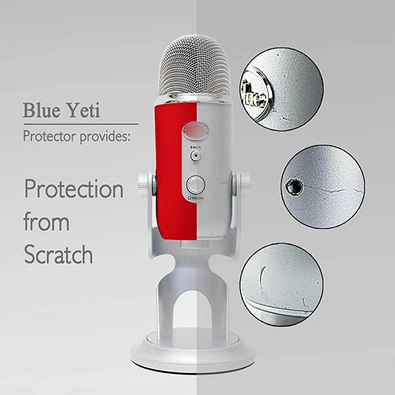 Microphone Windscreen Foam Mic Cover Pop Filter Windshield Protector for Blue Yeti Yeti Pro Condenser Microphones Red