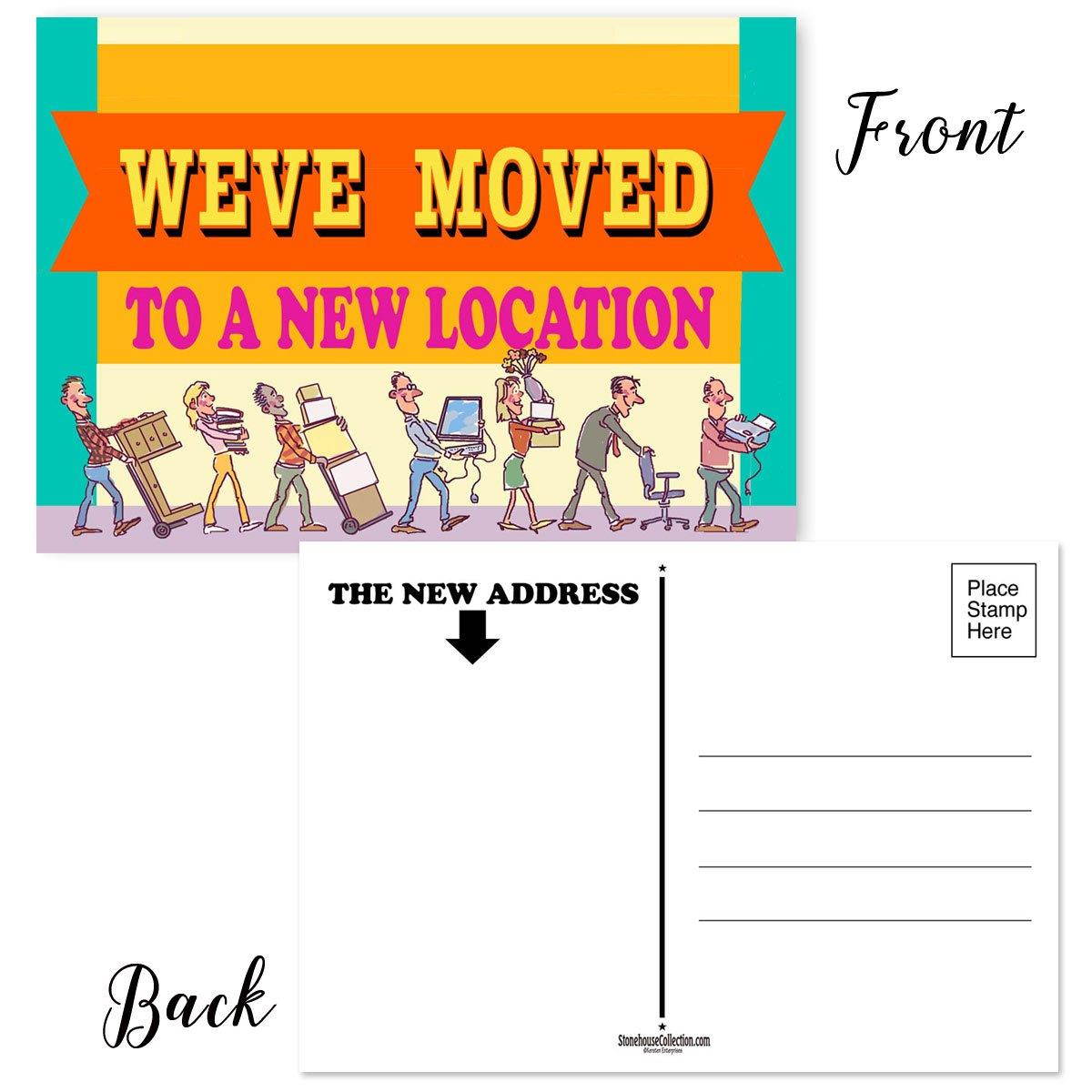 New Business Address - 50 Moving Announcement Postcards - 4 x 6 Moving Postcards - Change of Address Fill in the Blank Postcards (Business)